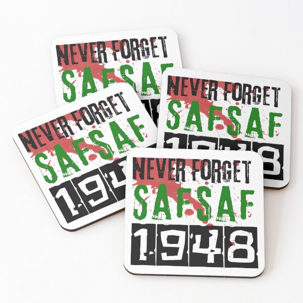 Item preview, Never forgive Safsaf massacre - nakba 1948 designed and sold by Randa Ranmania.