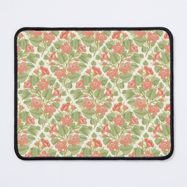 Item preview, Paper Collage Floral Lattice in Soft Sage Green and Peach on Cream  designed and sold by micklyn.