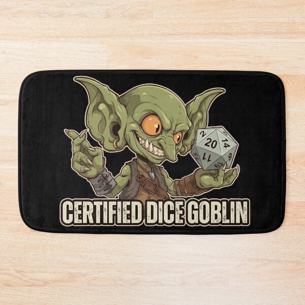 Item preview, Certified Dice Goblin Polyhedral D20 Tabletop Gamer Art designed and sold by Fenay Designs.