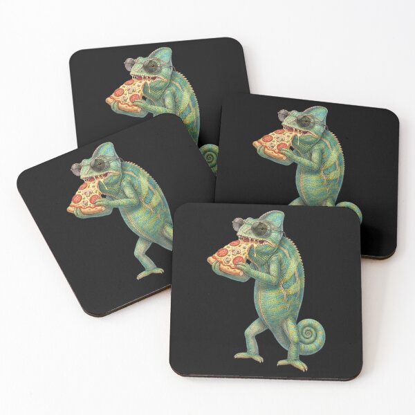 Item preview, Funny Chameleon Eating Pizza Animal Lover designed and sold by TerryConnells.