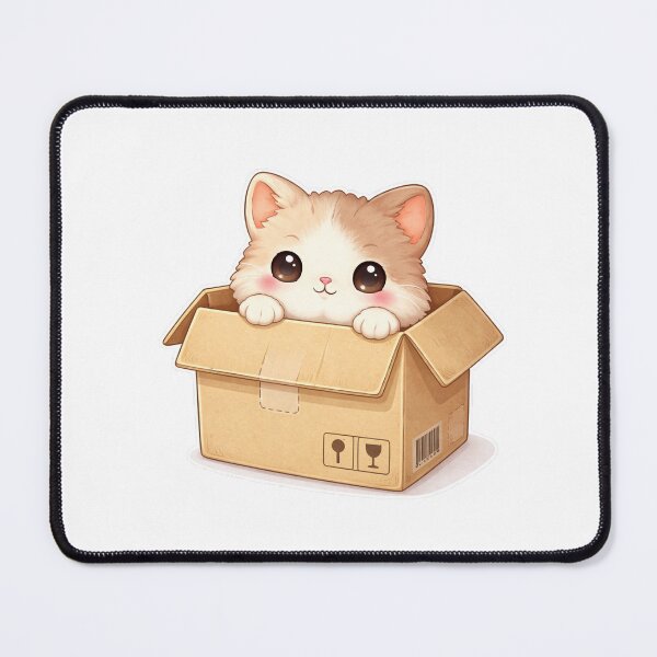 Item preview, Cute Kitten Peeking from Cardboard Box Kawaii Design designed and sold by Sadia Jannat.