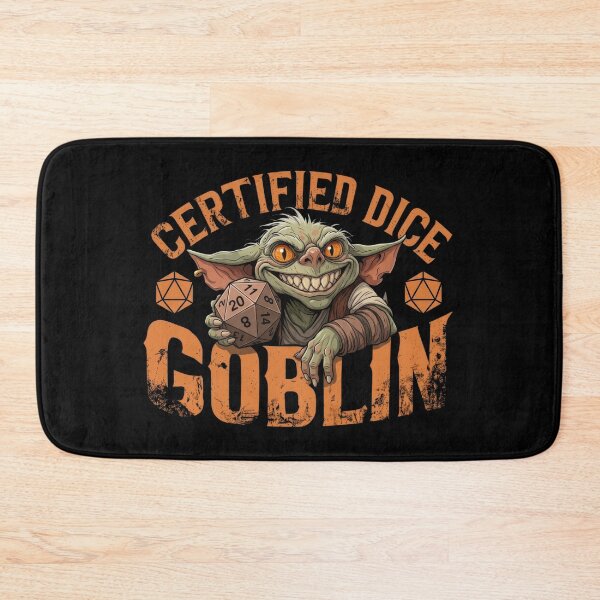 Item preview, Certified Dice Goblin Tabletop RPG Monster Graphic designed and sold by Fenay Designs.