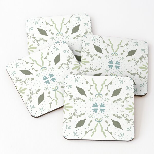 Item preview, Whimsical Coquette Floral Bows Folk Art Pattern designed and sold by Seamlessly Buffalo.