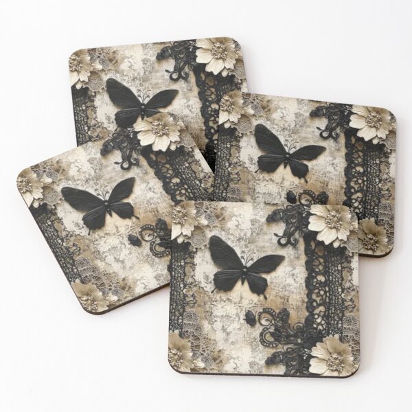 Item preview, Vintage Gothic Butterfly Lace Aesthetic designed and sold by GraveyardGlam.