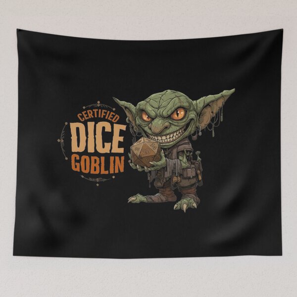 Item preview, Certified Dice Goblin Tabletop Roleplaying D20 Design designed and sold by Fenay Designs.