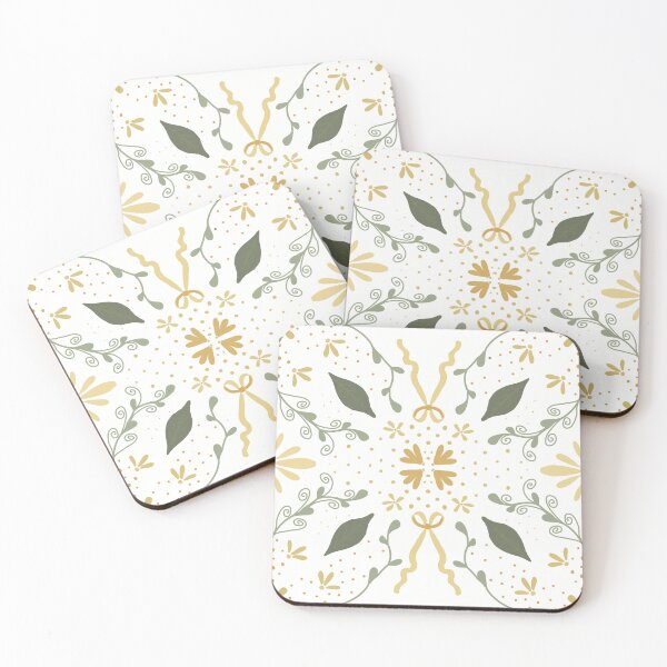 Item preview, Whimsical Coquette Floral Bows Folk Art Pattern designed and sold by Seamlessly Buffalo.