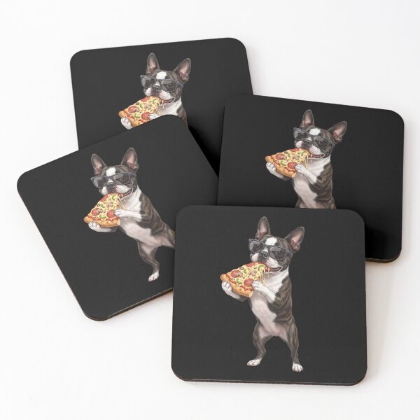 Item preview, Funny Boston Terrier Eating Pizza Dog Mom Dad Lover designed and sold by TerryConnells.