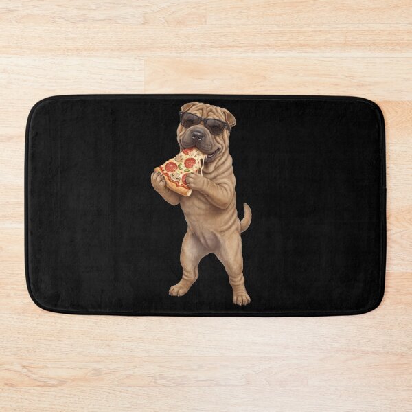 Item preview, Funny Chinese Shar Pei Eating Pizza Dog Mom Dad Lover designed and sold by TerryConnells.