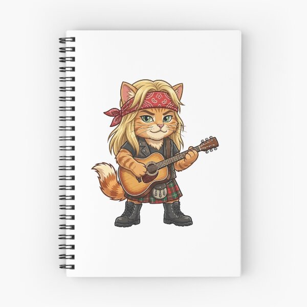 Item preview, Scottish Rocker Cat Playing Acoustic Guitar designed and sold by henryavincnt.