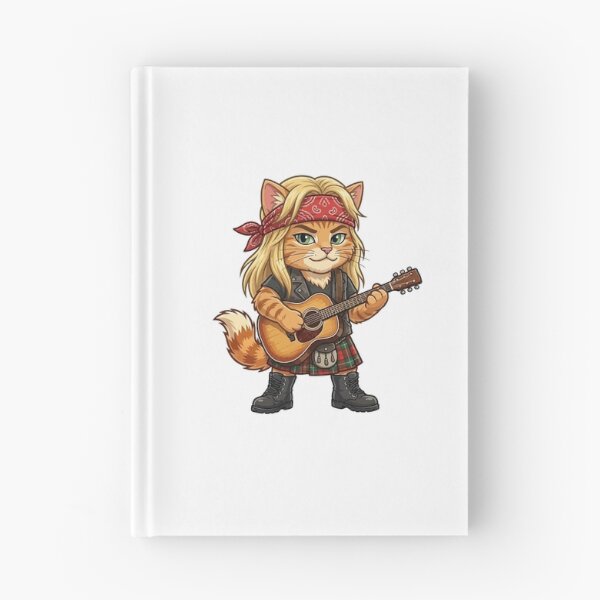 Item preview, Scottish Rocker Cat Playing Acoustic Guitar designed and sold by henryavincnt.