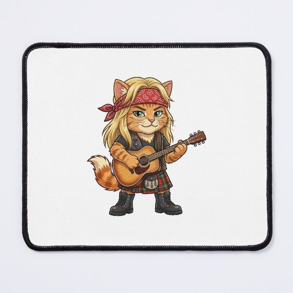 Item preview, Scottish Rocker Cat Playing Acoustic Guitar designed and sold by henryavincnt.