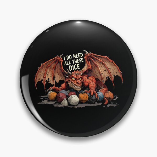 Item preview, I Do Need All These Dice Fierce Dragon Hoard Art designed and sold by Fenay Designs.