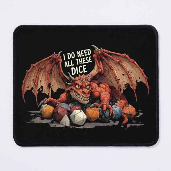Item preview, I Do Need All These Dice Fierce Dragon Hoard Art designed and sold by Fenay Designs.