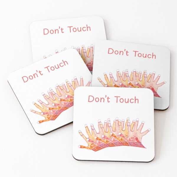 Item preview, Don’t Touch Hands Illustration - Whimsical Naive Art designed and sold by nimbfeja.
