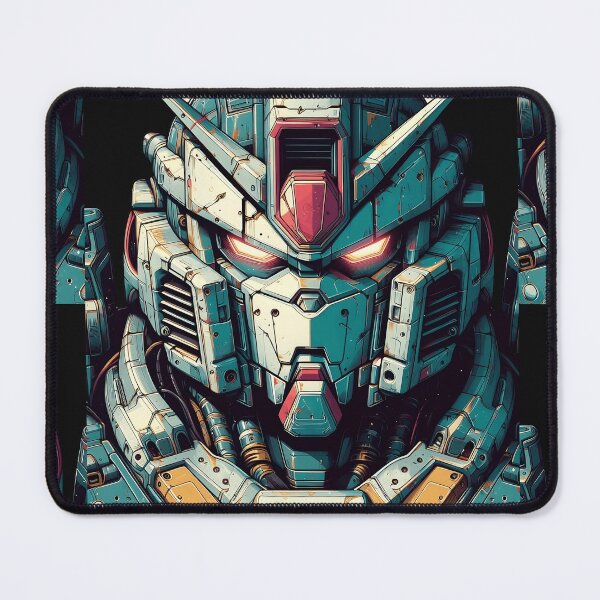Item preview, Retro Battle Damaged Mecha Robot Portrait designed and sold by MouradStudio.