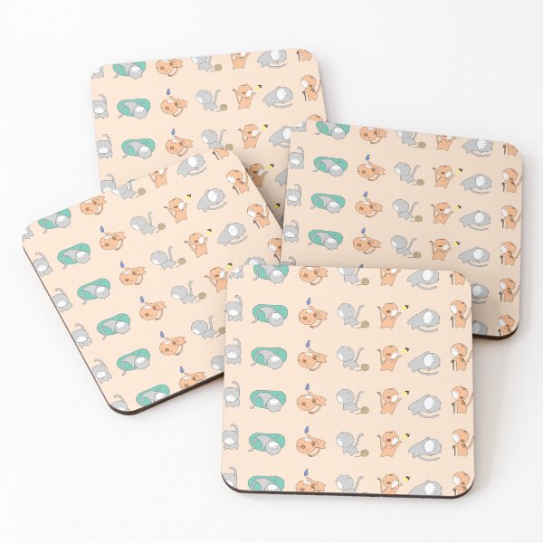 Item preview, Cute Stretching Cats Sticker Pack - Hand Drawn Kitten Collection designed and sold by ubborn.