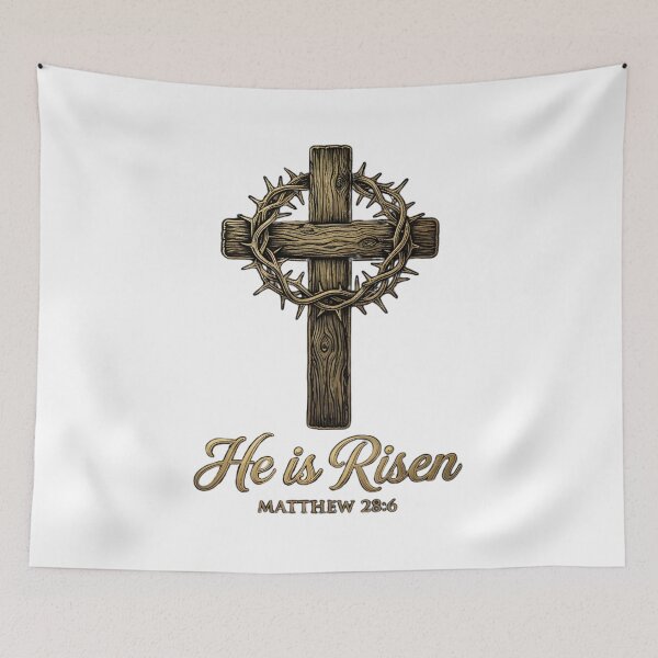 Item preview, Easter Cross He Is Risen Jesus Christian | Faithful Easter Resurrection Men Women Kids Youth Art Design designed and sold by MyTeeSh.