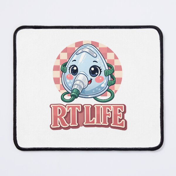 Item preview, Respiratory Therapist RT Life Cute Oxygen Mask Medical Design designed and sold by ClinicalHubs.