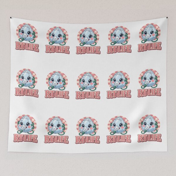 Item preview, Respiratory Therapist RT Life Cute Oxygen Mask Medical Design designed and sold by ClinicalHubs.