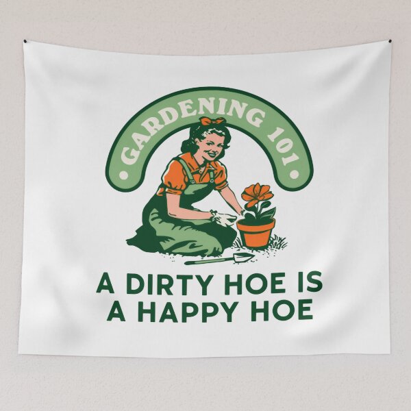 Item preview, A Dirty Hoe Is A Happy Hoe Funny Gardening Quote designed and sold by SkeletonsDanger.