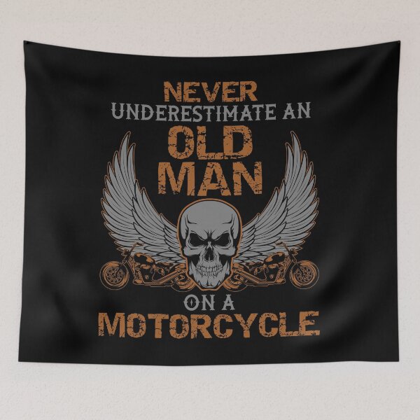 Item preview, Vintage motorcycle, old man, funny saying designed and sold by MaximWundersee.
