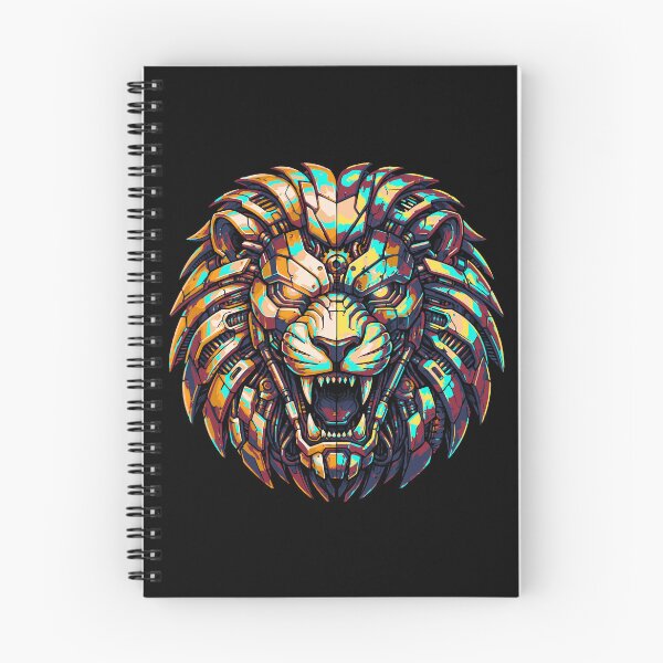 Item preview, Cyber Lion Head – Futuristic Mecha Beast Illustration designed and sold by onlin3boutiqu3.