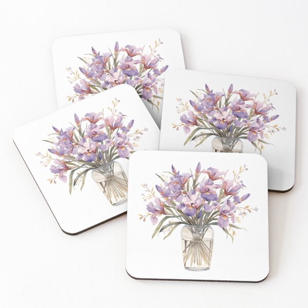 Item preview, Purple irises bouquet watercolor designed and sold by uunaa.