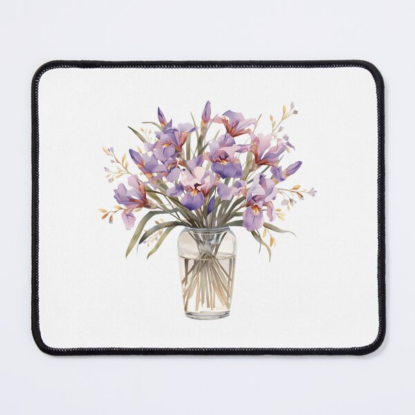 Item preview, Purple irises bouquet watercolor designed and sold by uunaa.