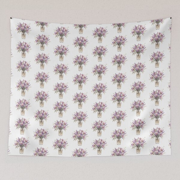 Item preview, Purple irises bouquet watercolor designed and sold by uunaa.