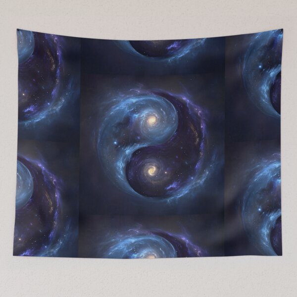 Item preview, Cosmic Yin Yang Galaxy Universe Balance Art designed and sold by MouradStudio.