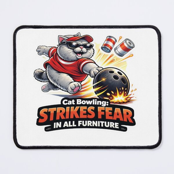 Item preview, Funny Cat Bowling Strikes Fear in All Furniture designed and sold by Gentlestate.