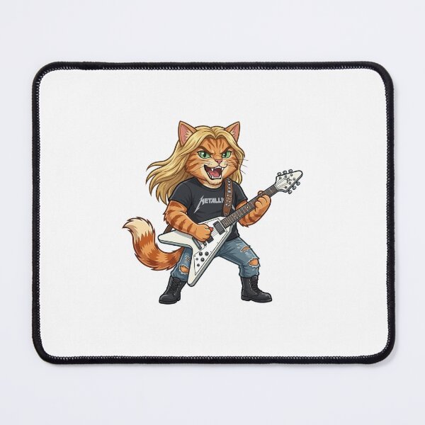 Item preview, Heavy Metal Guitarist Cat - Thrash Metal Legend Tribute designed and sold by henryavincnt.