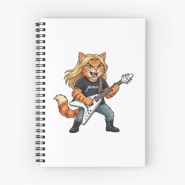 Item preview, Heavy Metal Guitarist Cat - Thrash Metal Legend Tribute designed and sold by henryavincnt.