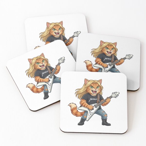 Item preview, Heavy Metal Guitarist Cat - Thrash Metal Legend Tribute designed and sold by henryavincnt.
