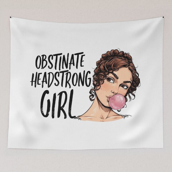 Item preview, Obstinate Headstrong Girl Pride And Prejudice Bubblegum designed and sold by Fenay Designs.
