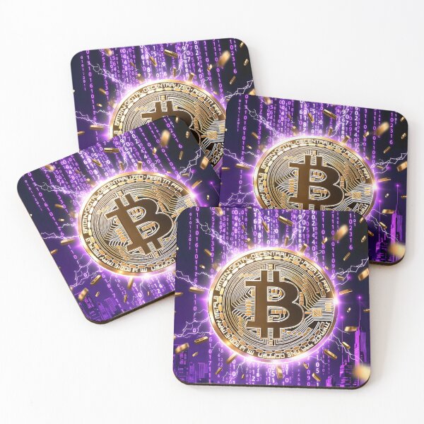 Item preview, Bitcoin Neon Rain designed and sold by Ultraviolet1337.