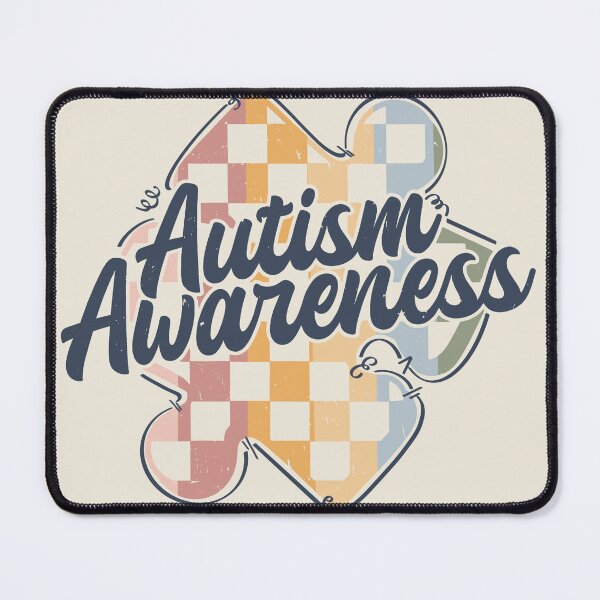 Item preview, Autism Awareness Retro Puzzle Ribbon Design designed and sold by mademouthy.