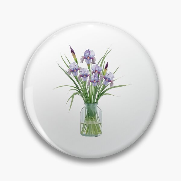 Item preview, Blue irises bouquet watercolor designed and sold by uunaa.