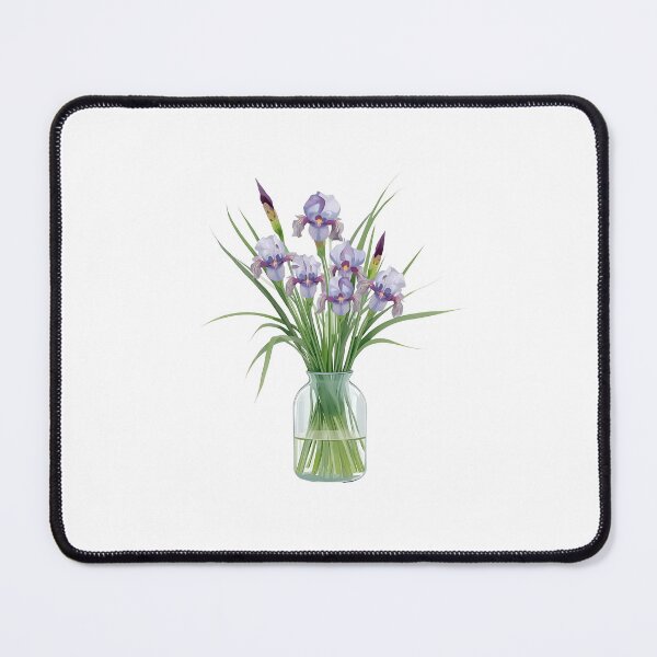 Item preview, Blue irises bouquet watercolor designed and sold by uunaa.
