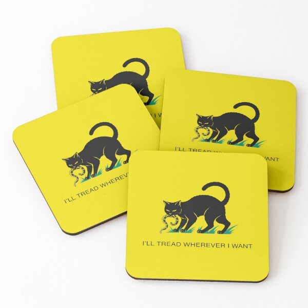 Item preview, Ill Tread Wherever I Want Cat Lover Funny Quote designed and sold by SkeletonsDanger.