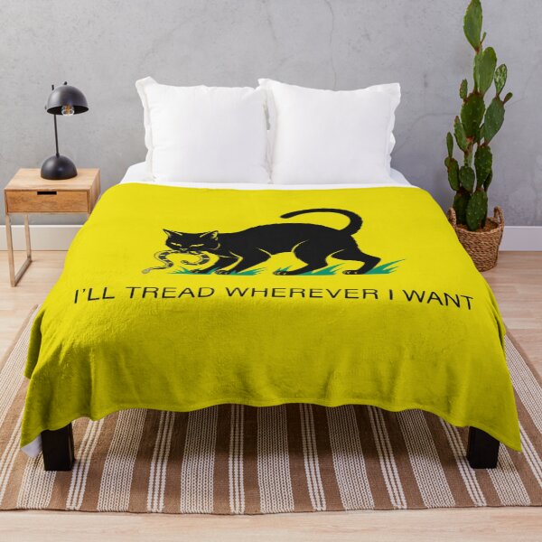 Item preview, Ill Tread Wherever I Want Cat Lover Funny Quote designed and sold by SkeletonsDanger.