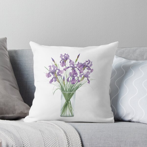 Item preview, Purple irises bouquet watercolor designed and sold by uunaa.