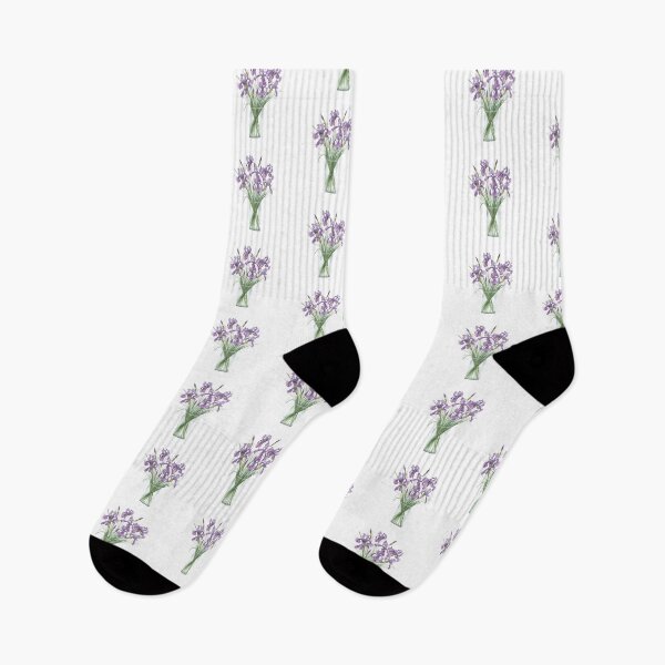 Item preview, Purple irises bouquet watercolor designed and sold by uunaa.