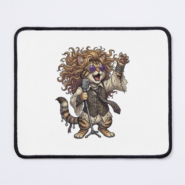 Item preview, Soulful Rock Singer Cat - Woodstock Legend Tribute designed and sold by henryavincnt.