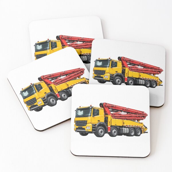 Item preview, Concrete Pump Truck Construction Vehicle Illustration designed and sold by Radekku.
