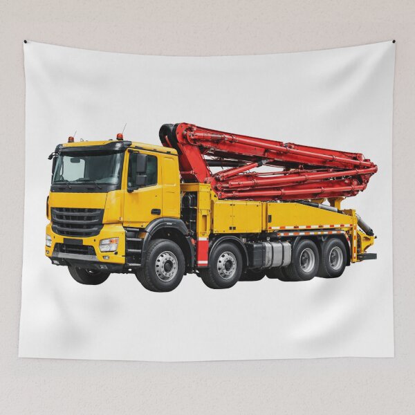 Item preview, Concrete Pump Truck Construction Vehicle Illustration designed and sold by Radekku.