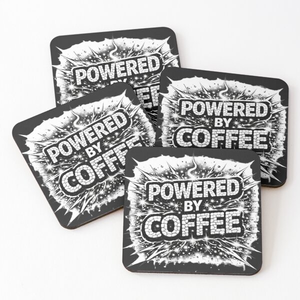 Item preview, POWERED by COFFEE designed and sold by Nika Art Studio.