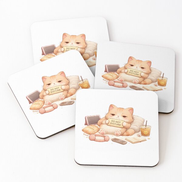 Item preview, Do Not Disturb Cat | Cute Lazy Cat Aesthetic | Kawaii Relatable Introvert Design designed and sold by The Mood Index.