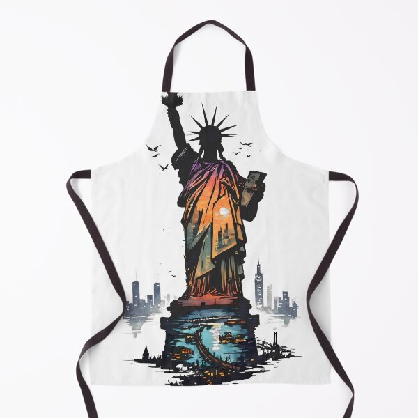 Item preview, Statue of Liberty Inner Skyline – Colorful Negative Space Art designed and sold by JacksoonLester.