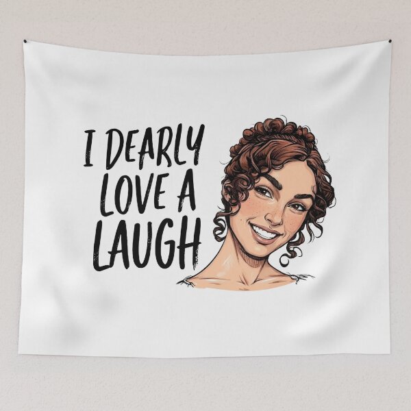 Item preview, I Dearly Love A Laugh Pride And Prejudice Quote Art designed and sold by Fenay Designs.